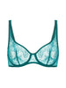 Soutien-gorge armatures décolleté galbé - Vert émeraude