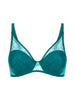 Soutien-gorge décolleté carré en spacer 3D - Vert émeraude