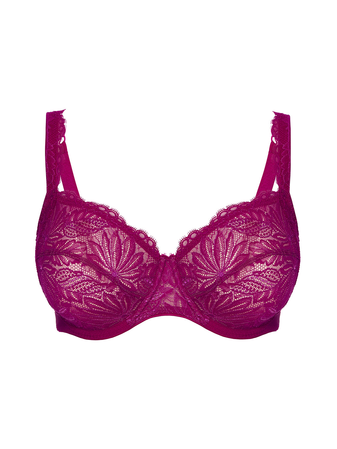 Soutien-gorge avec armature decollete carre - Framboise