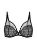 Soutien-gorge triangle emboitant décolleté plongeant - Noir