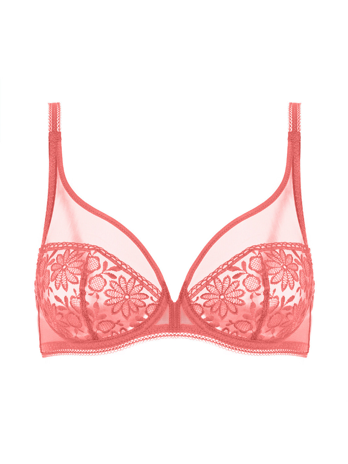 Soutien-gorge avec armatures décolleté plongeant - Rose Texas