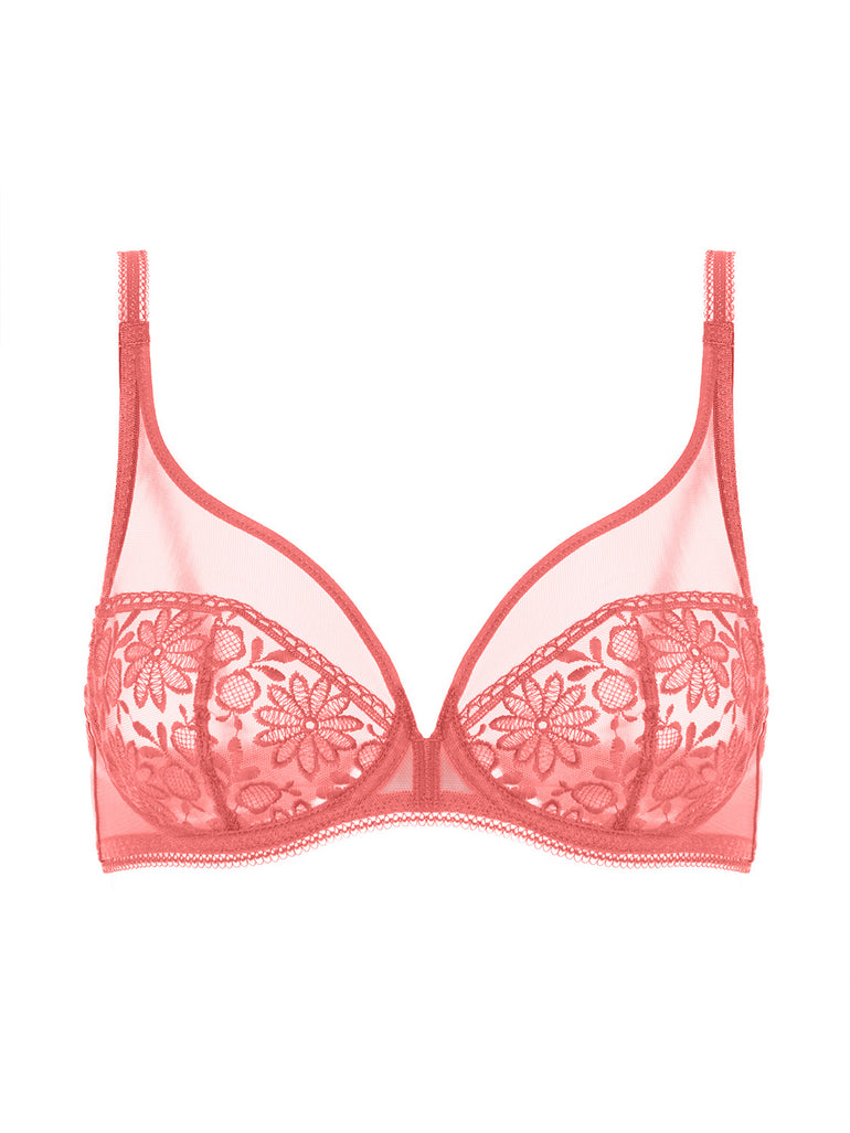 Soutien-gorge avec armatures décolleté plongeant - Rose Texas