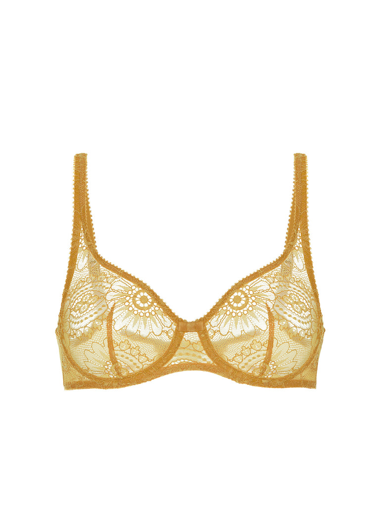 Soutien-gorge armatures décolleté galbé - Golden Yellow