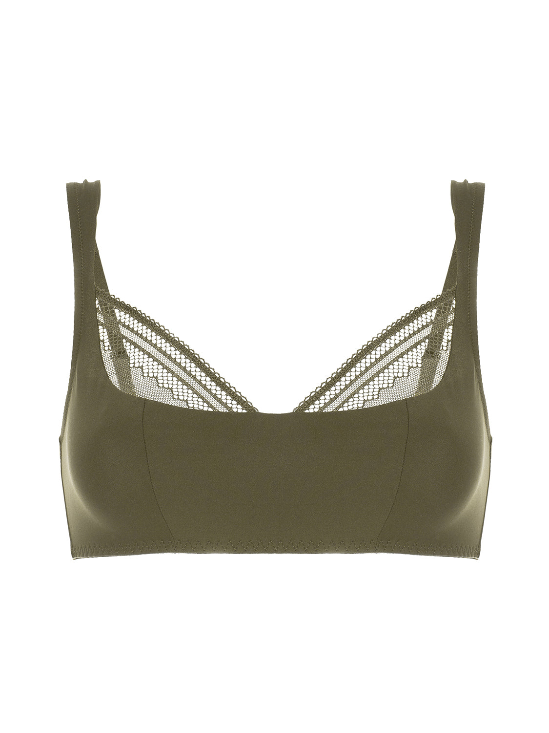 Soutien-gorge sans-armatures structuré - Vert Aventure