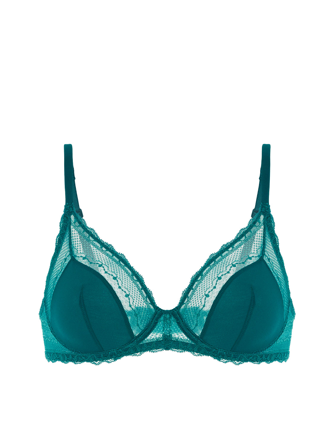 Soutien-gorge avec armatures décolleté - Bleu Pavo