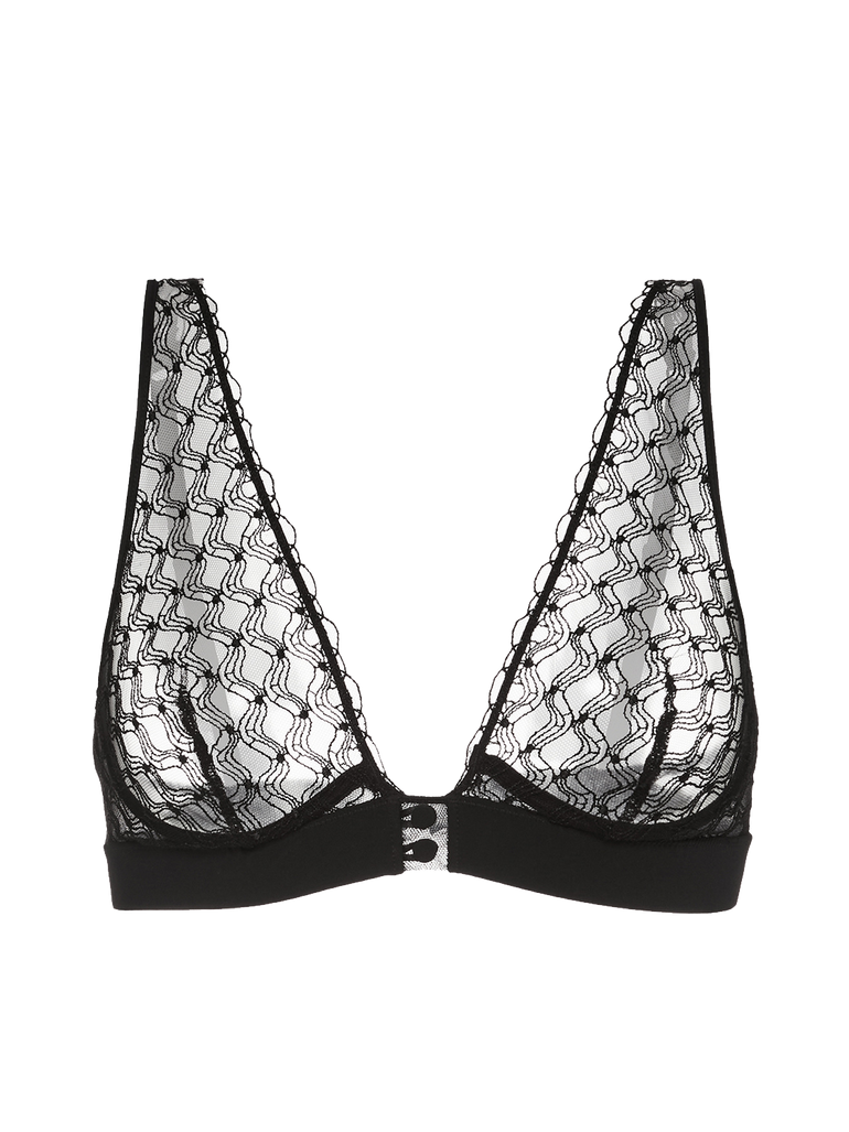 Soutien-gorge triangle avec armatures - Noir