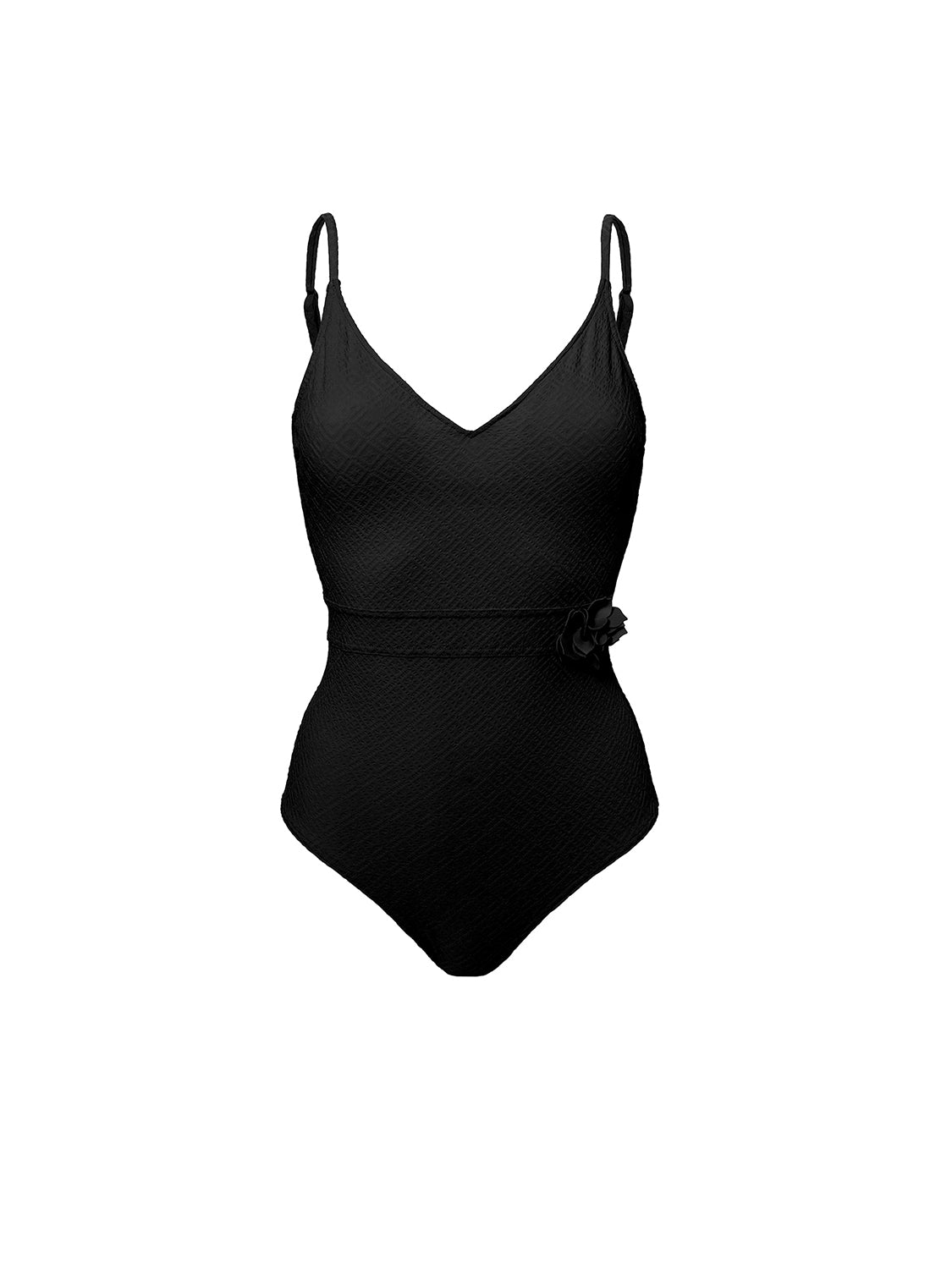 Maillot de bain 1 pièce bonnet mousse sans armature - Noir