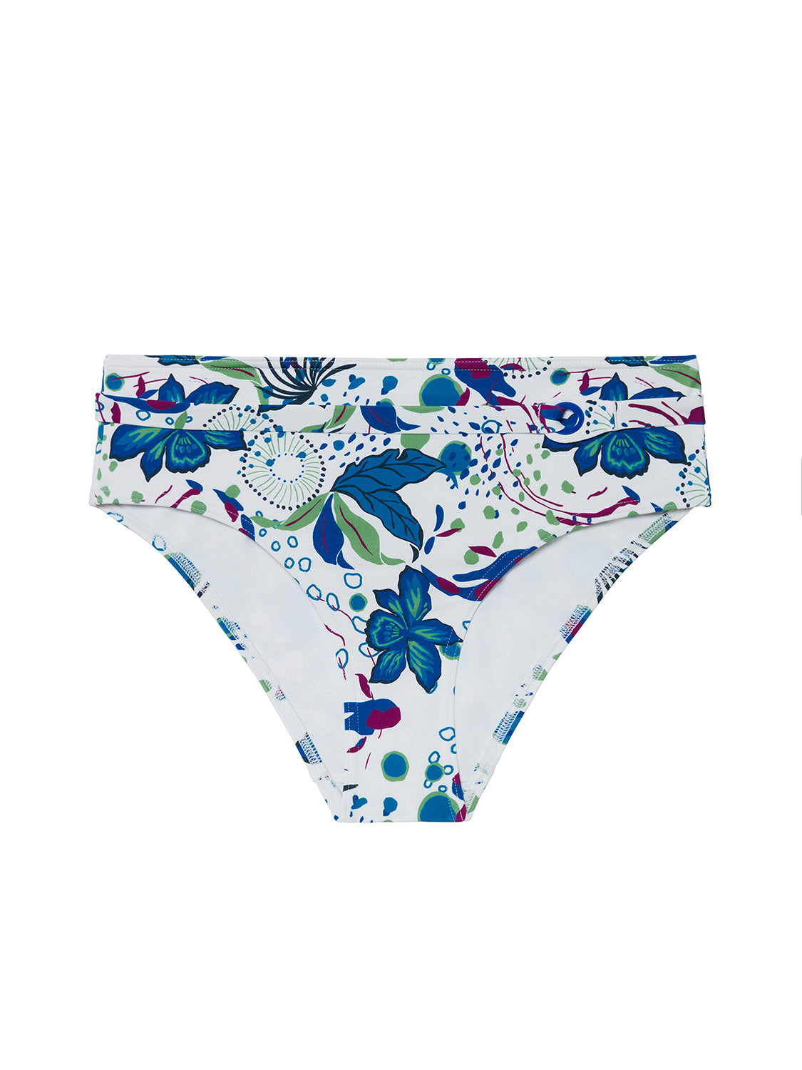 Culotte de bain taille haute - Blanc Littoral