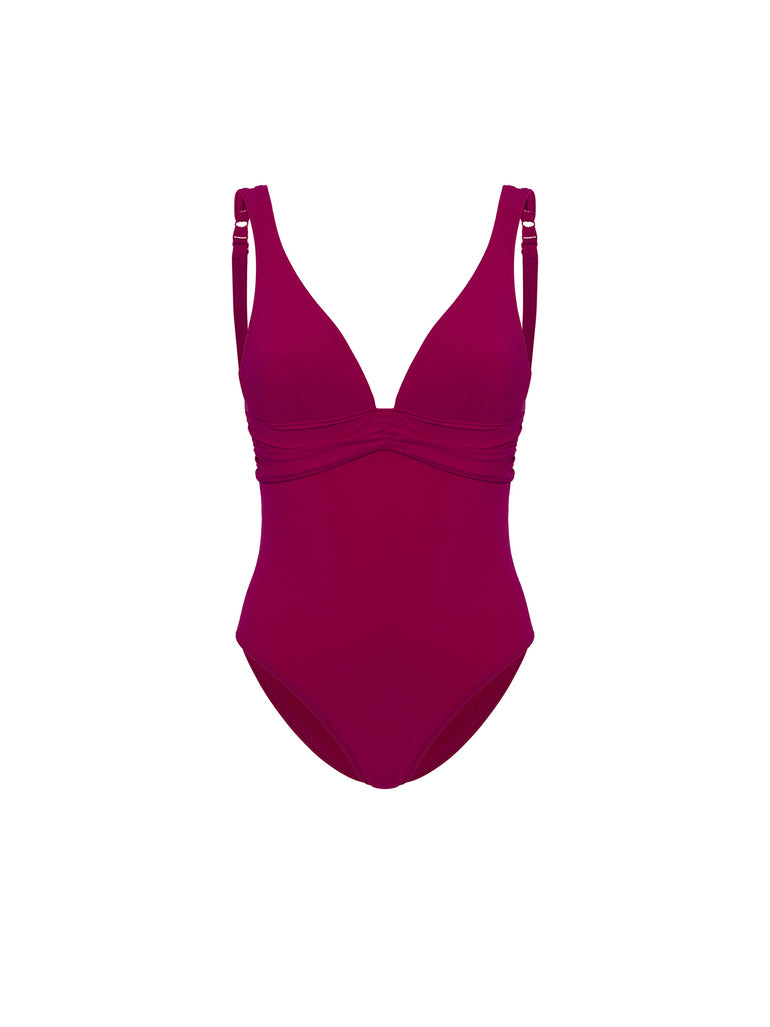 Maillot de bain 1 pièce de bain avec armatures cachées - Framboise