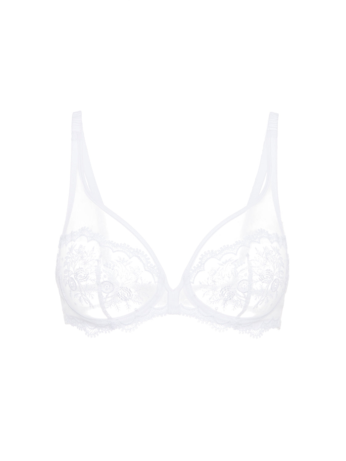Soutien-gorge avec armature décolleté plongeant - Blanc