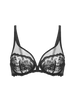 Soutien-gorge avec armature décolleté plongeant - Noir