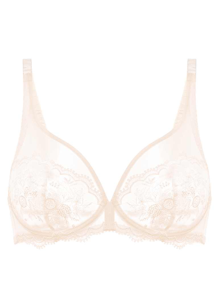 Soutien-gorge avec armature décolleté plongeant - Rose sakura