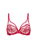 Bh met beugel en diep decolleté - Opera Rood