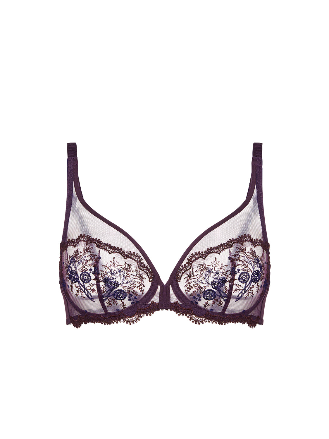 Soutien-gorge avec armatures décolleté plongeant - Figue