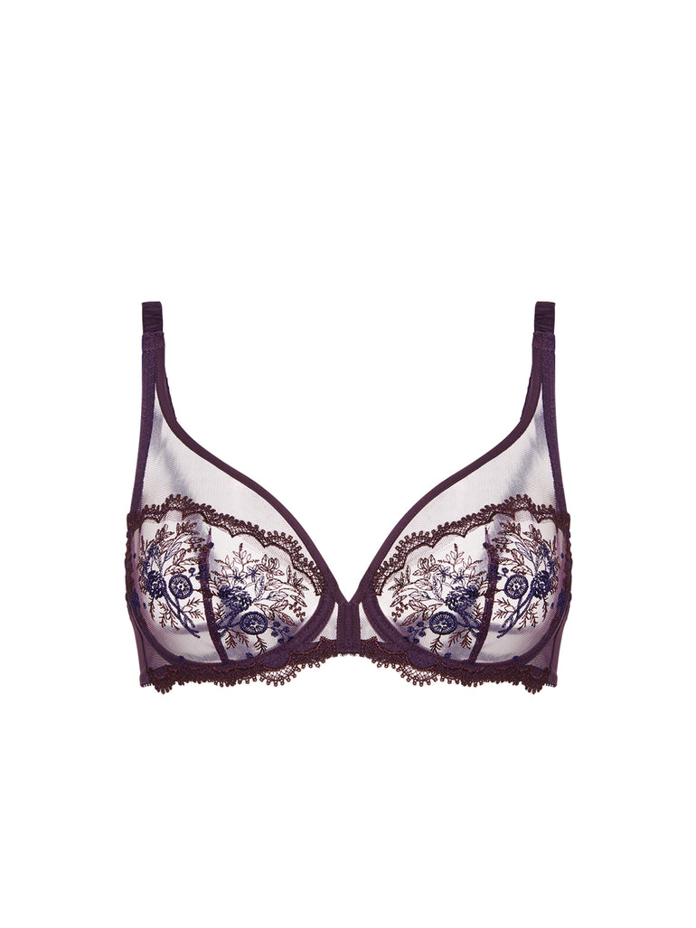 Soutien-gorge avec armatures décolleté plongeant - Figue