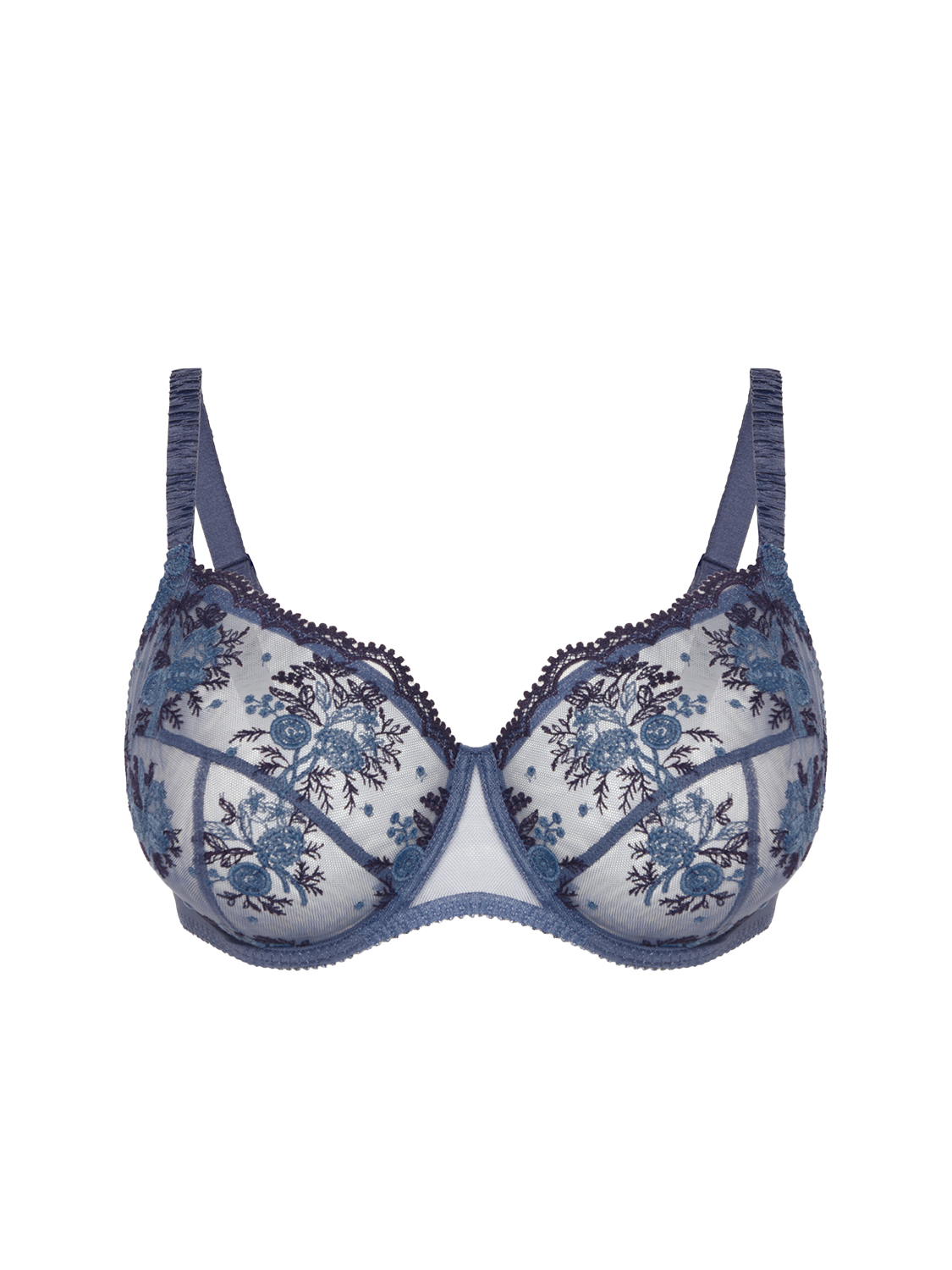 Soutien-gorge avec armature emboitant - Bleu Cendre