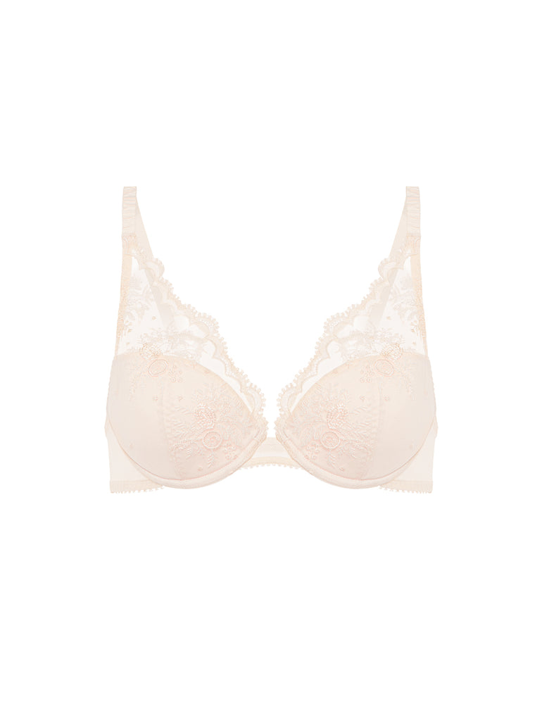 Soutien-gorge push-up décolleté plongeant - Rose sakura