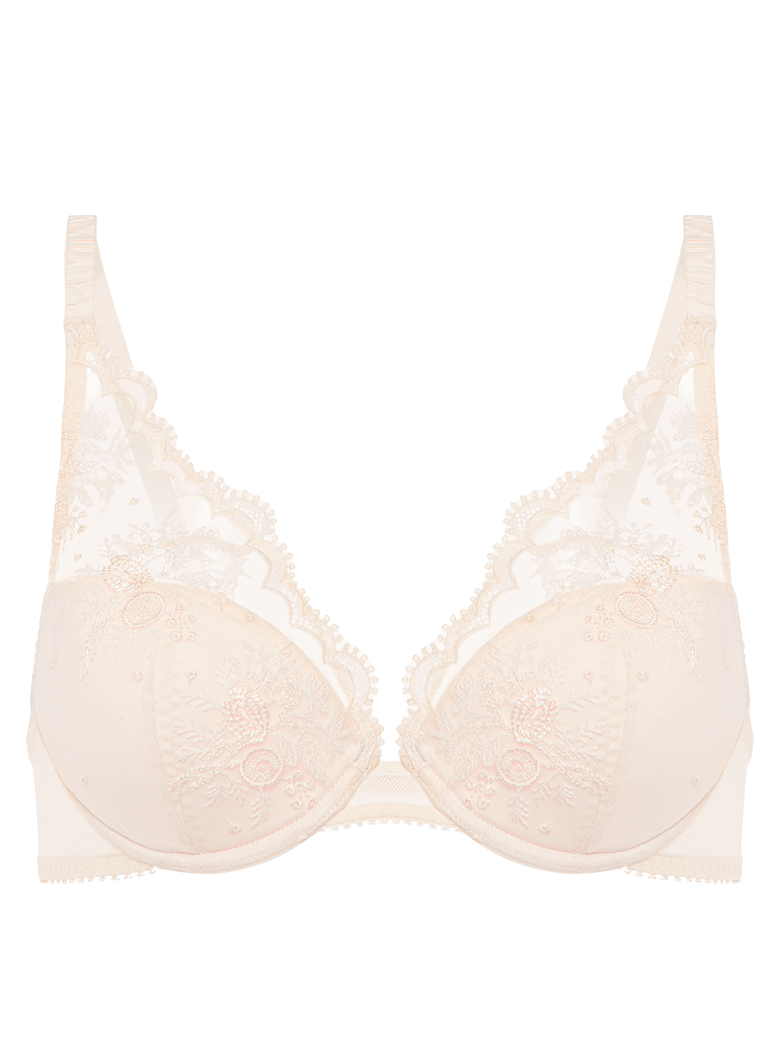 Soutien-gorge push-up décolleté plongeant - Rose sakura