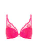 Soutien-gorge push-up décolleté plongeant - Rose disco