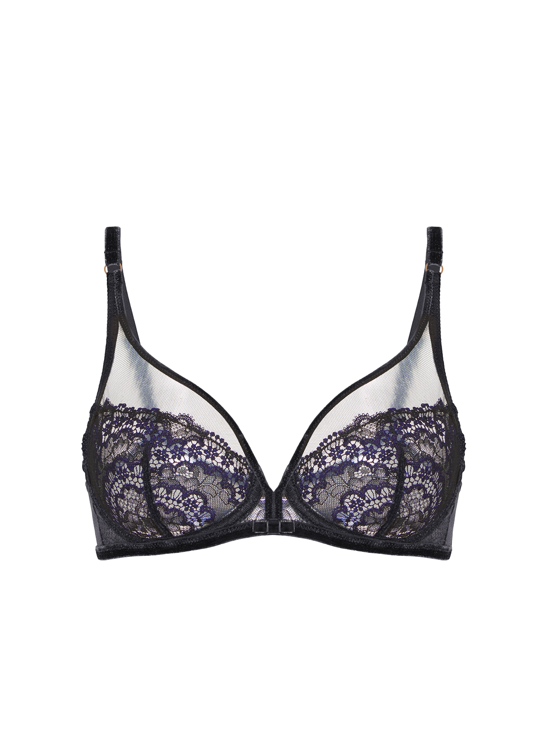 Soutien-gorge avec armature décolleté plongeant - Noir