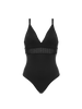 Maillot de bain 1 pièce de bain avec armatures cachées - Noir