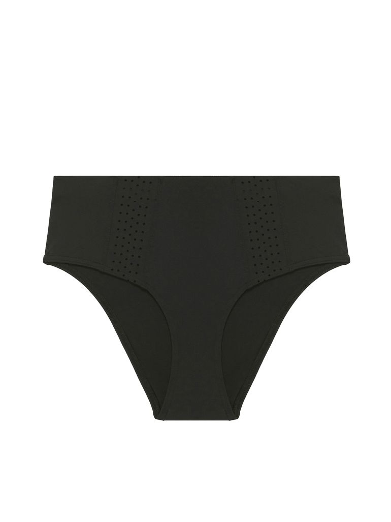 Culotte de bain taille haute - Noir