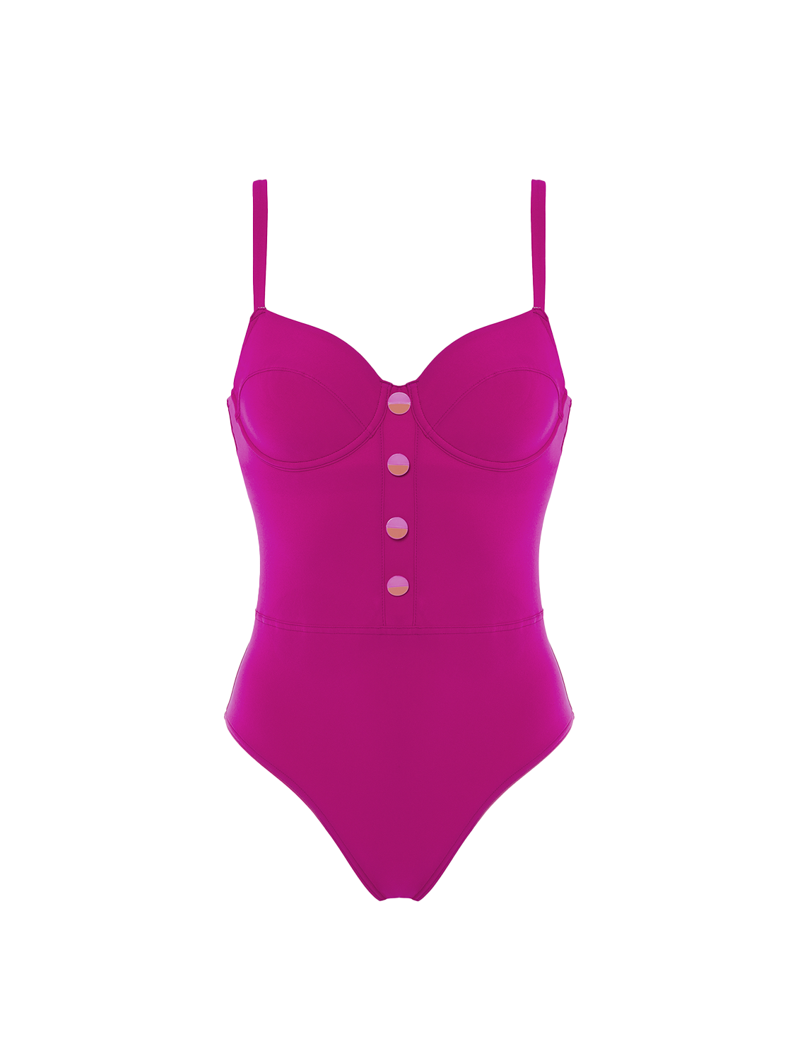 Maillot de bain 1 pièce de bain avec armatures - Rose Hibiscus