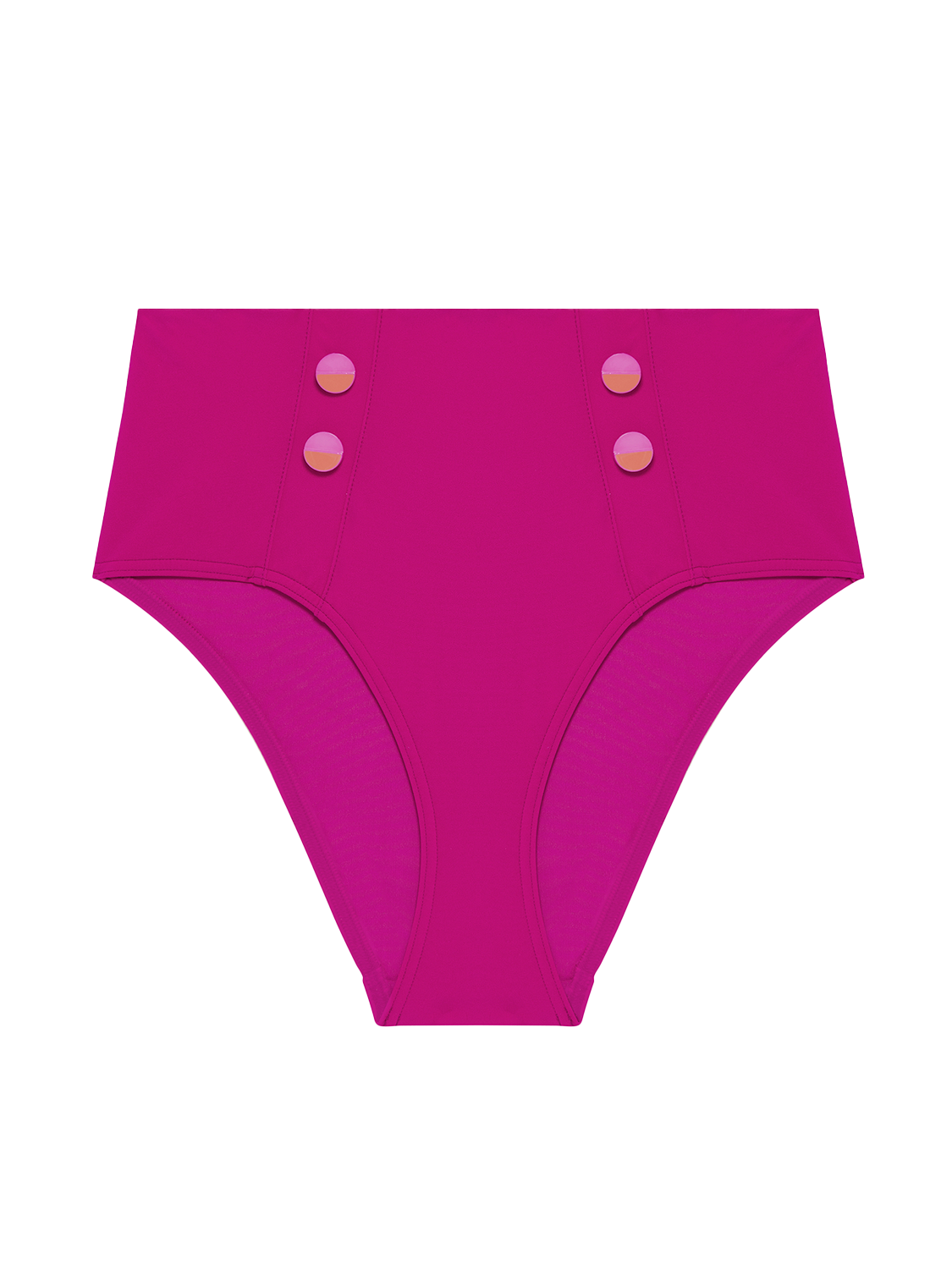 Culotte de bain taille haute - Rose Hibiscus