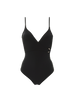 Maillot de bain 1 pièce bonnet mousse sans armature - Noir