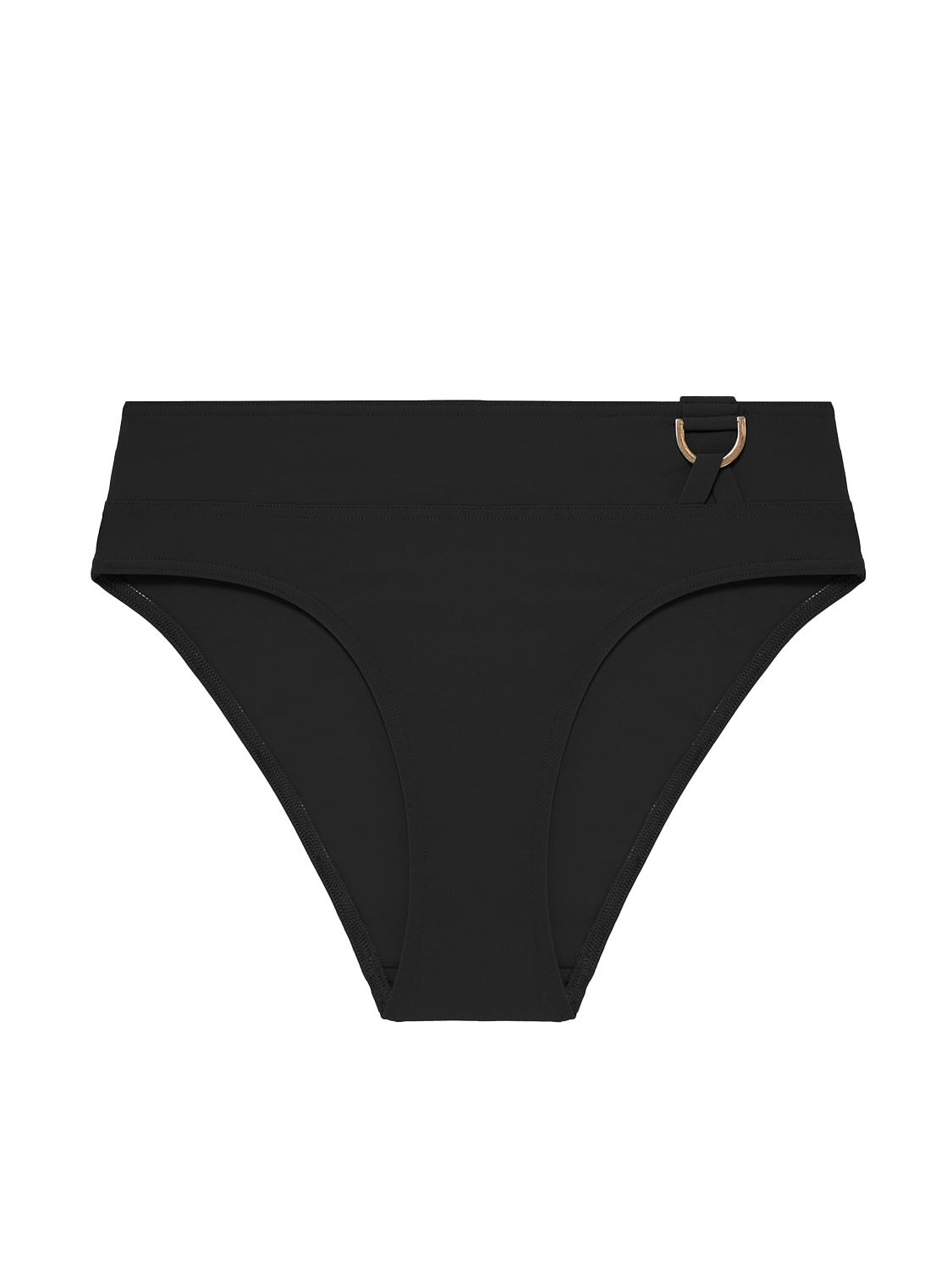 Culotte de bain taille haute - Noir