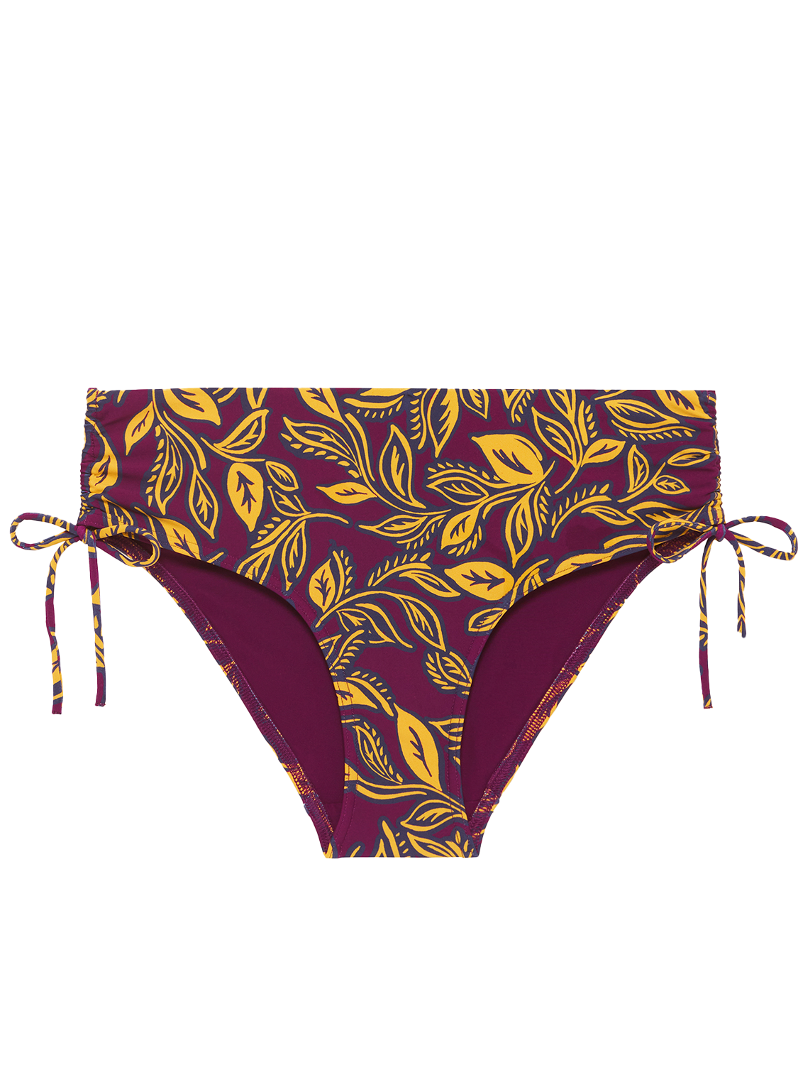 Culotte de bain taille haute - Imprimé Violet Agadir