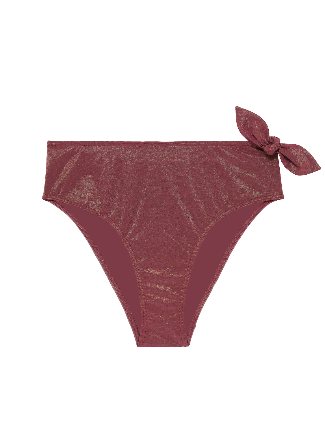 Culotte de bain taille haute - Lurex Dark Purple