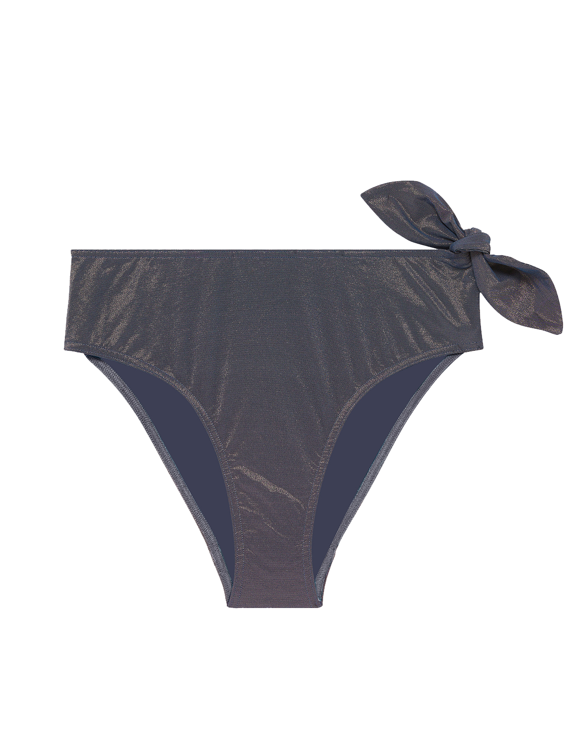 Culotte de bain taille haute - Lurex Midnight