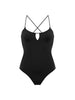 Maillot de bain 1 pièce sans armature - Noir