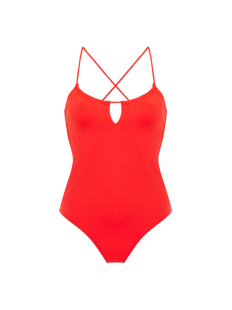Maillot de bain 1 pièce sans armature - Orange Grenadier