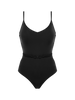 Maillot de bain 1 pièce bonnet mousse sans armature - Noir