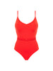 Maillot de bain 1 pièce bonnet mousse sans armature - Orange Grenadier