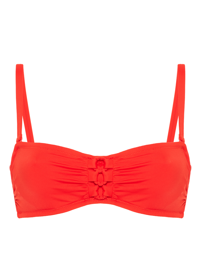 Haut de maillot de bain bandeau mousse avec armatures - Orange Grenadier