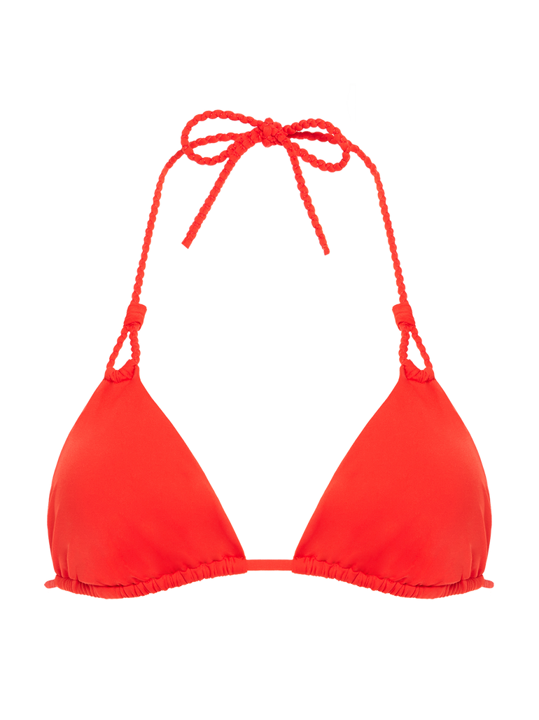 Haut de maillot de bain triangle sans armature - Orange Grenadier