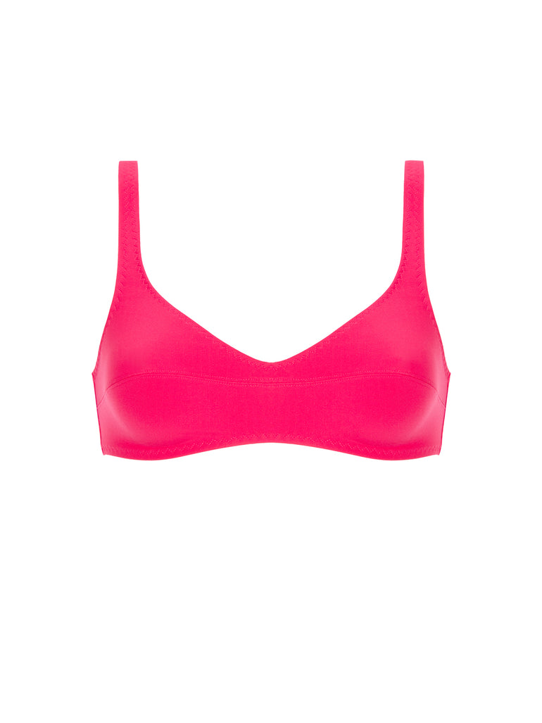 Haut de maillot de bain triangle sans armature - Lipstick