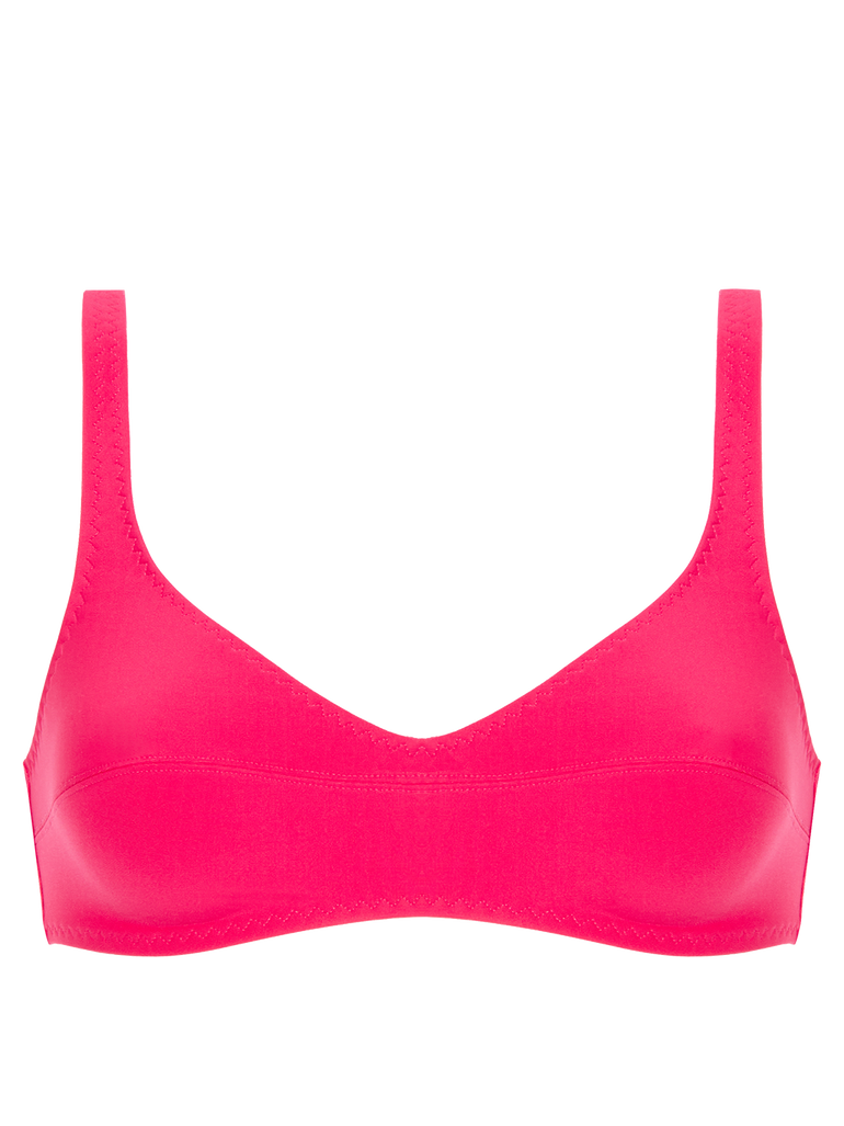 Haut de maillot de bain triangle sans armature - Lipstick