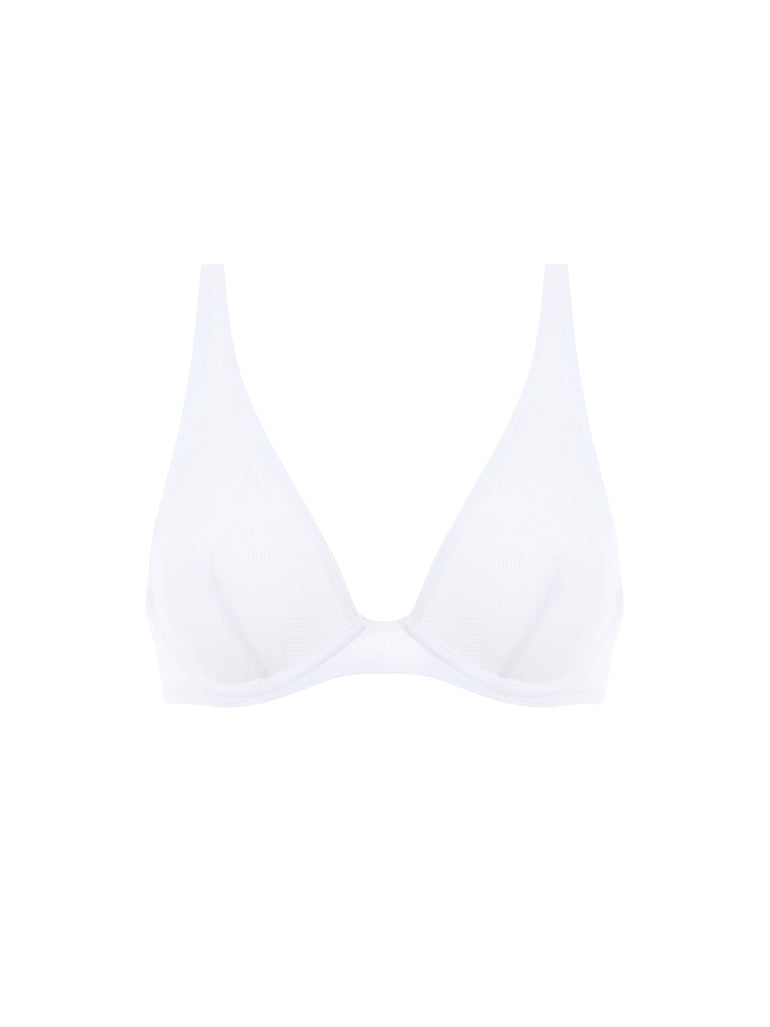 Haut de maillot de bain triangle avec armatures - Blanc