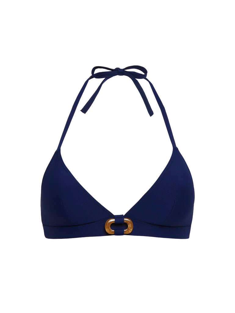 Haut de maillot de bain triangle sans armature - Marine