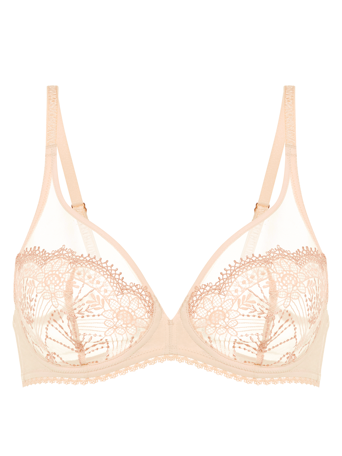 Soutien-gorge avec armature décolleté plongeant - Beige Chic