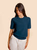 T-shirt manches courtes - Bleu pétrole