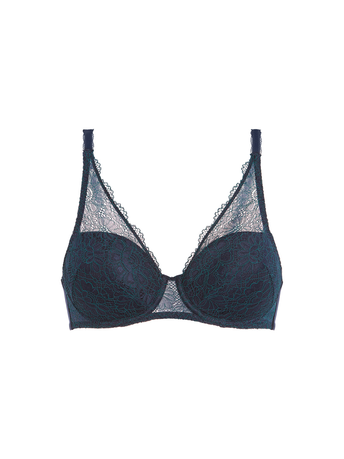 Soutien-gorge décolleté carré en spacer 3D - Saphir