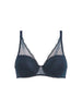 Soutien-gorge décolleté carré en spacer 3D - Saphir