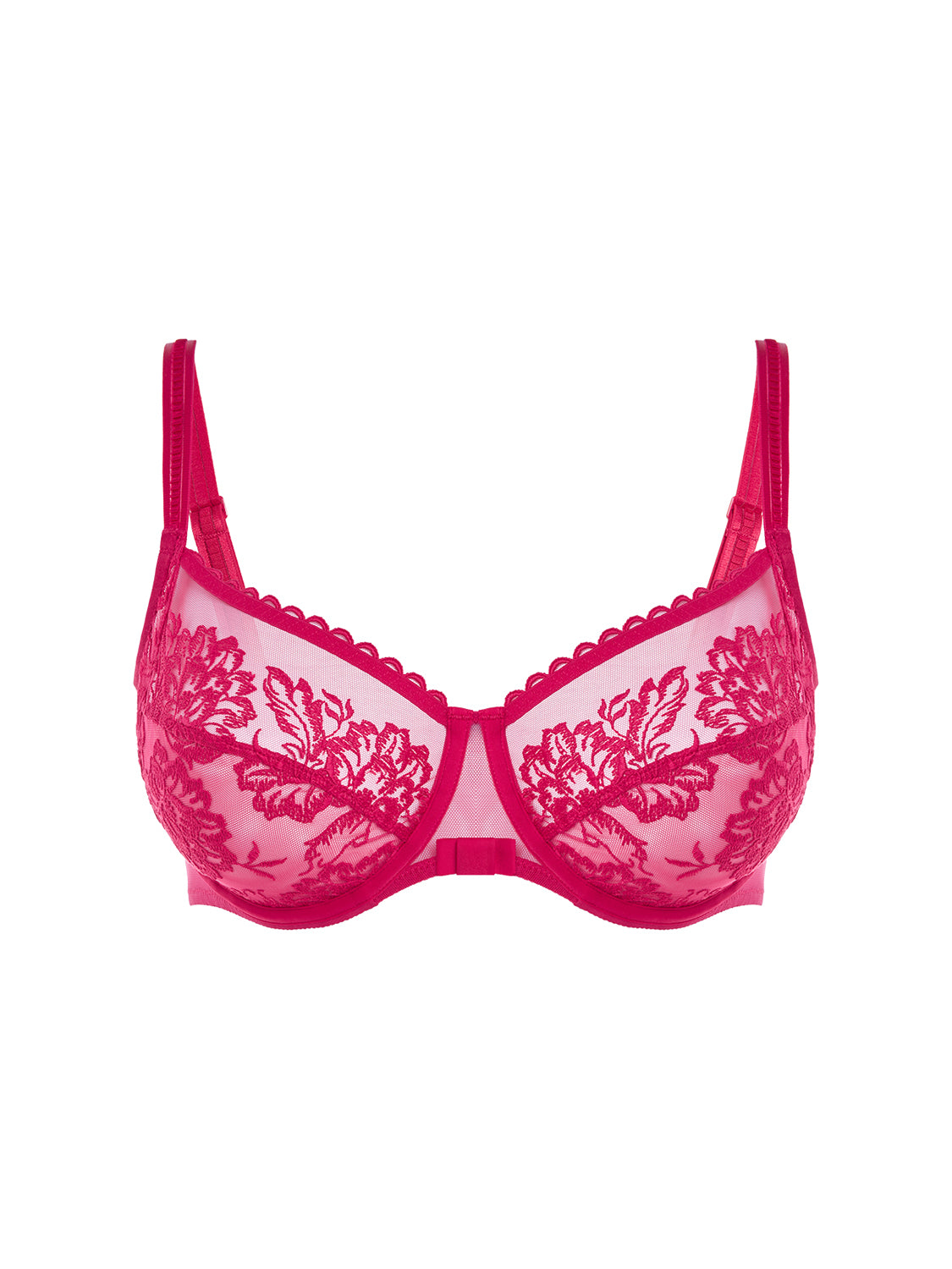 Soutien-gorge avec armatures décolleté carré - Cranberry