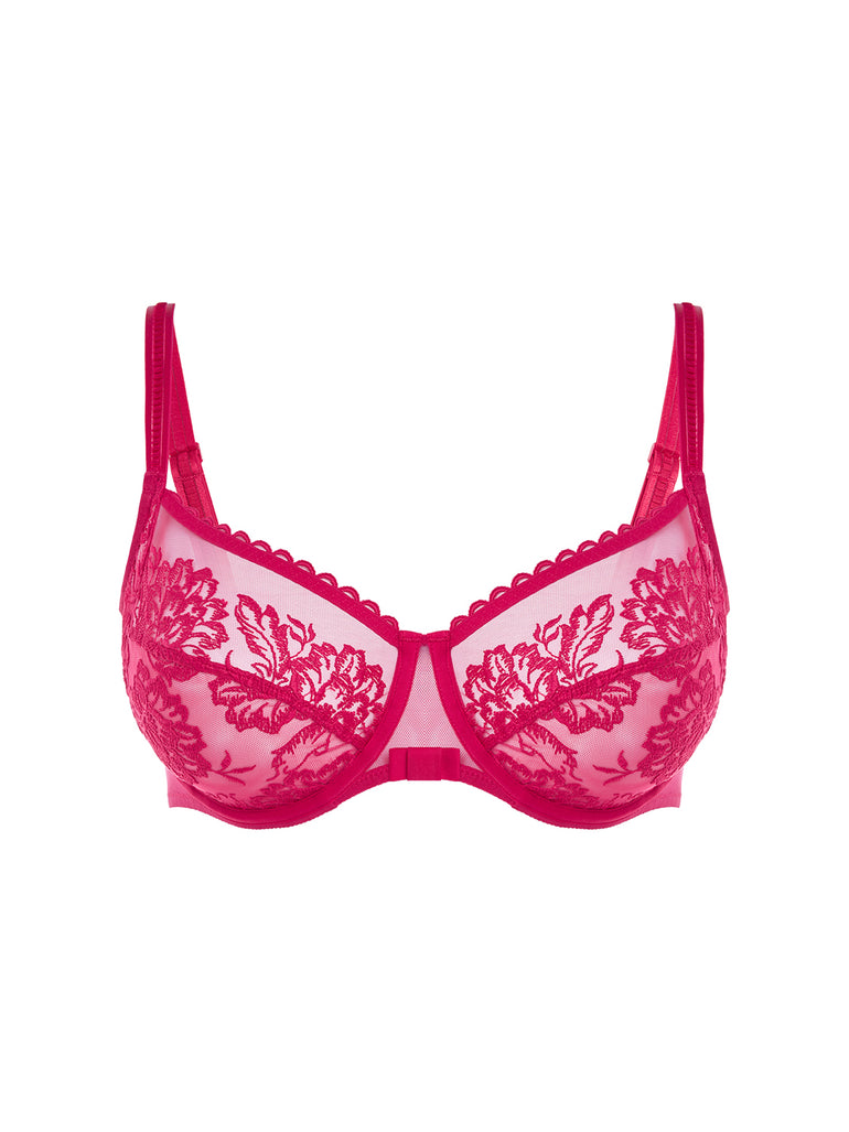 Soutien-gorge avec armatures décolleté carré - Cranberry
