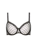 Soutien-gorge avec armatures moulé décolleté plongeant - Noir
